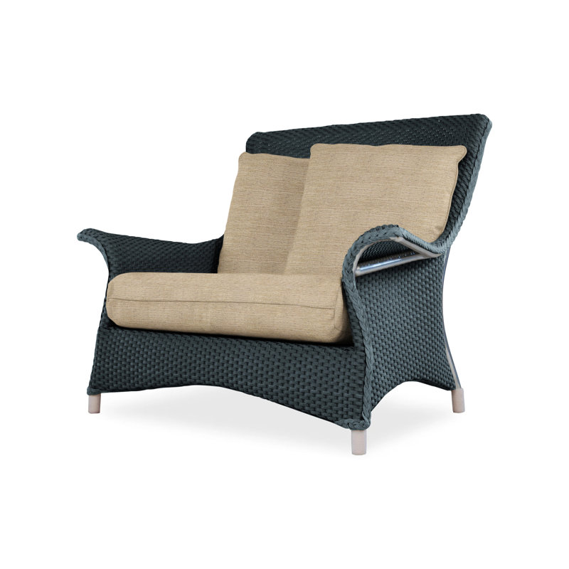 Mandalay Outdoor Lounge Chair, Loveboat Mint, Hickory