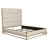 Empire Eastern King Bed In Sand Fabric With Hand Brushed Gold Metal Frame-105481168-91527723