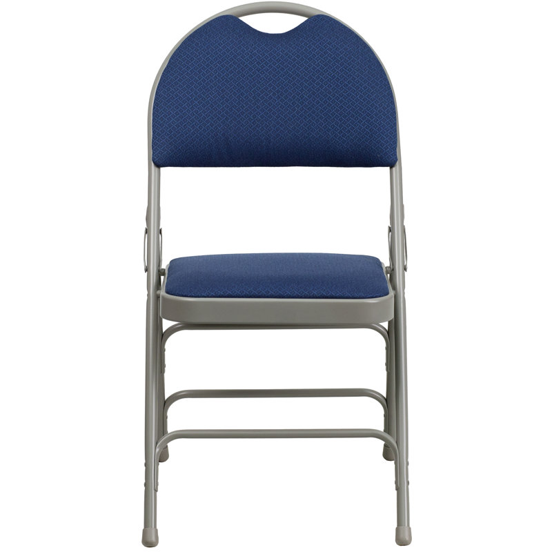 Très grande chaise pliante Oliverson, Bleu marine / gris