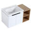 Meuble-lavabo de salle de bain moderne avec lavabo et porte de 36 pouces - Type de montage mural d'évier en céramique lourde de style 81,41 lb
