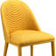 Ensemble de deux chaises d'appoint en tissu jaunes
