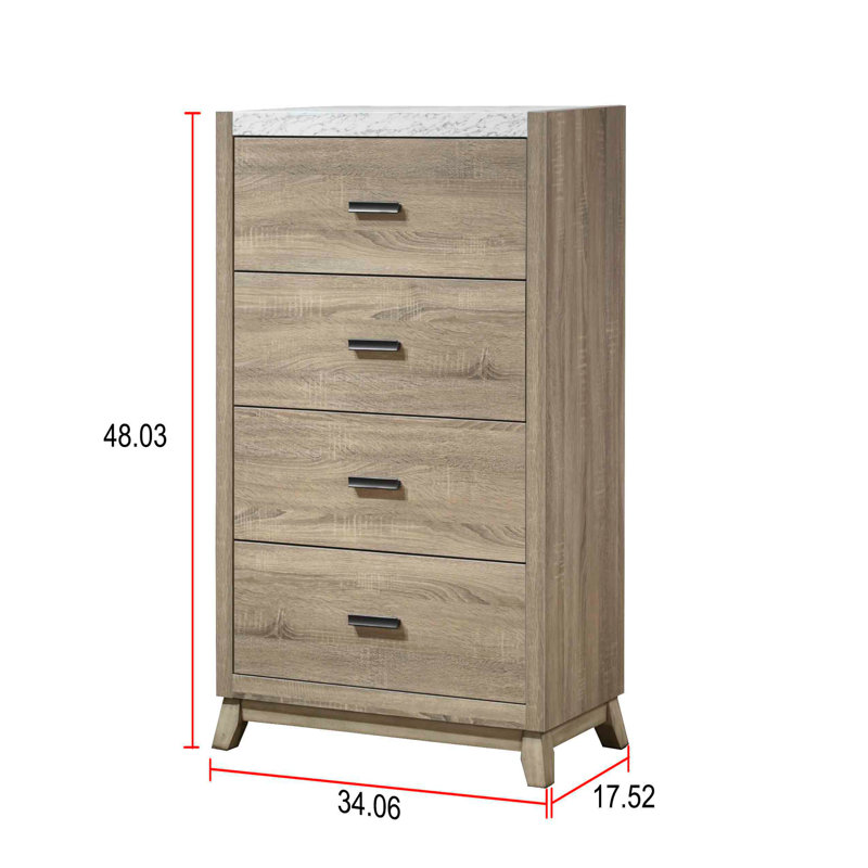 Armoire de chevet en simili-pierre brun rustique contemporain contemporain 1pc