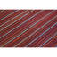Tapis Kilim turc vintage à rayures colorées traditionnelles des années 1950, tissé à plat, 122 x 122 cm.