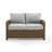 55'' Wide Metal Loveseat with Cushions-768011452-767976323