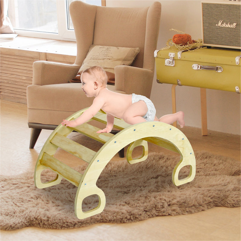 3-en-1 MONTESSORITODDLERS Arch Climber (bois naturel)