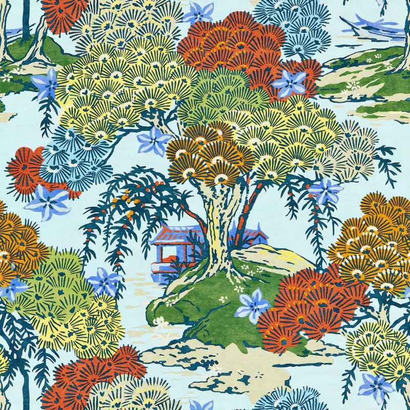Pacifica Sea of Trees Fabric, Kaleidescope