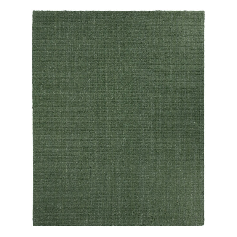  Tapis vert uni tissé à la main Vidalia AMI08 (8 pi 6 po x 11 pi 6 po), Rectangle 11 pi 6 po x 8 pi 6 po