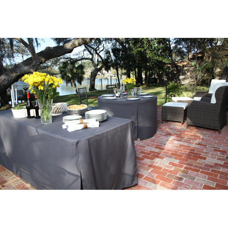 Tablevogue Round Table Cover, Orange, 30" L x 30" W