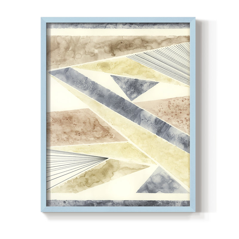 Untitled Framed Print - Solid Wood, Blue, 10" H x 8" W
