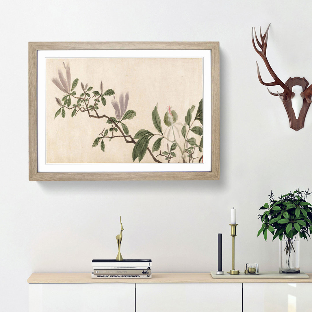 Flowers of the Four Seasons Vol.2 by Shen Zhou - Framed Print