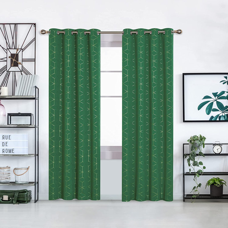 Malone Room Darkening Thermal Curtain, Width 168 x Drop 229cm, Dark Forest