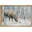 «Winter Moose Forest», reproduction d'art giclée sur toile encadrée-132863540-132863529