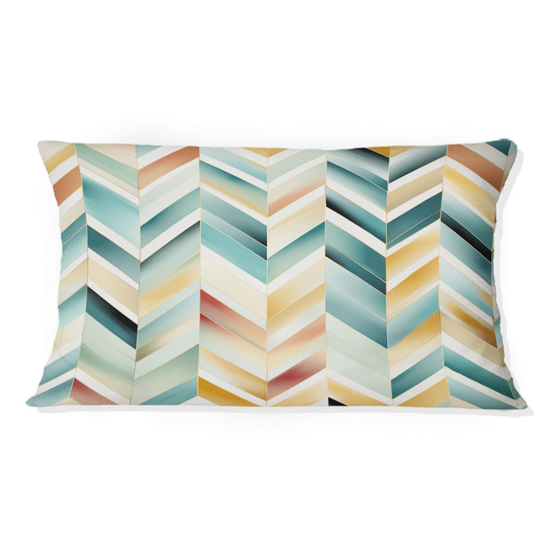 Chevron bohème rétro émeraude et beige