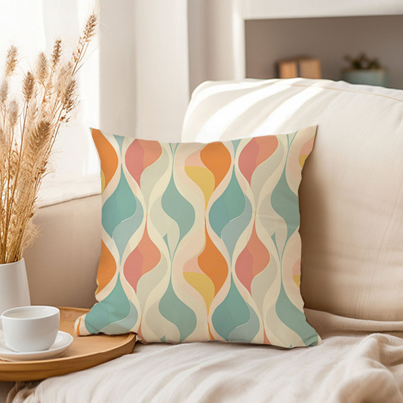 Abstract Retro 70s Hippie Groovy Pattern XI Retro