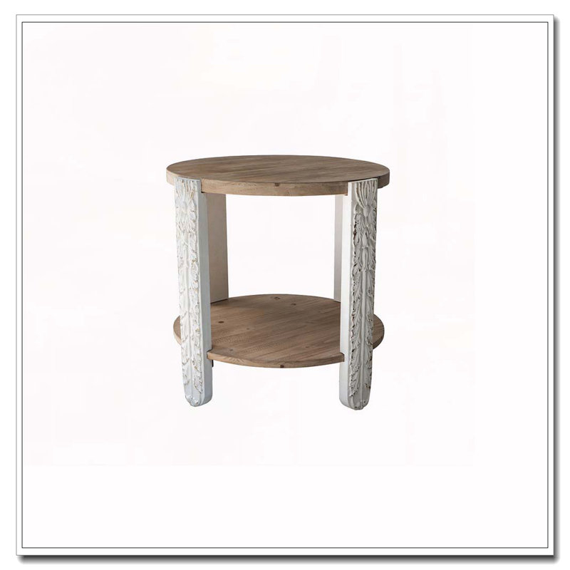 Table basse ronde à deux niveaux