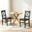 Ensemble de 2 chaises de salle à manger, maison de campagne moderne en bois noir pour petite cuisine