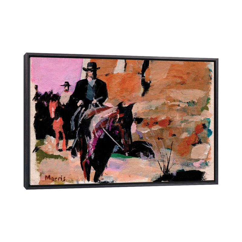 «Ride To Yuma», reproduction d'art sur toile encadrée, 40 po x 26 po, Framed Canvas, Distressed Black