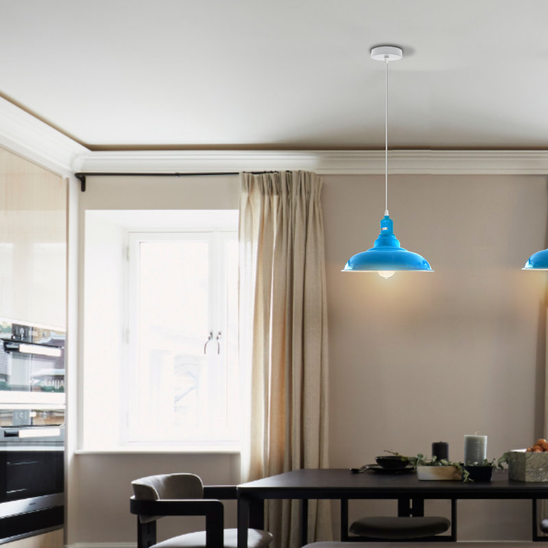 Emraan 1 - Light White Single Pendant, No, Blue