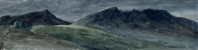 Saddleback And Part Of Skiddaw, From Lonscale Fell, 21 September 1806 by John Constable - No Frame Art Prints