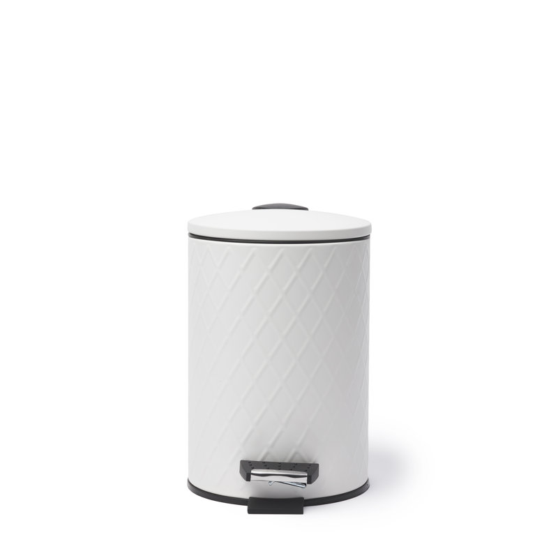 Steel Step On Waste Bin - 3L, White