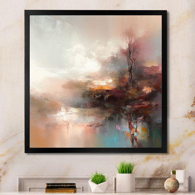 «Brown Abstracted Nature IV», art mural abstrait