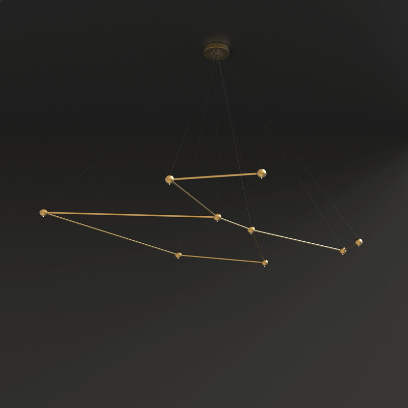 9 - Light Unique Geometric Chandelier