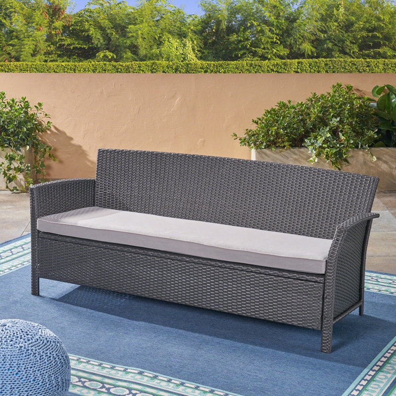 Canapé d'extérieur 73,25 po, Gris, Gris
