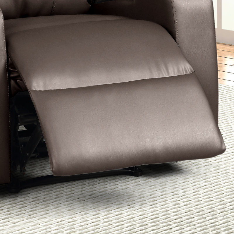 Tudor Faux Leather Power Recliner, Espresso Faux Leather