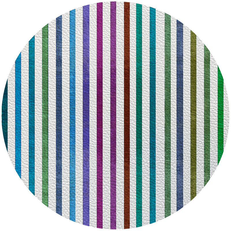 Vegan Leather Round Placemats, Jewel