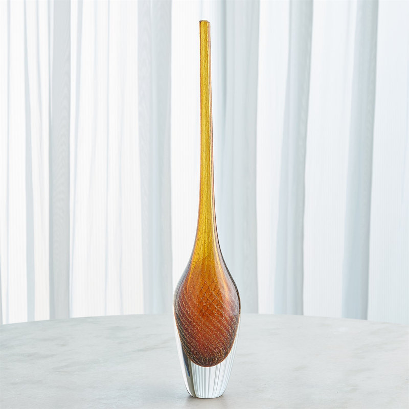Flecked Spire Bottle-Sm, Brown, Overall Height- 25.5"