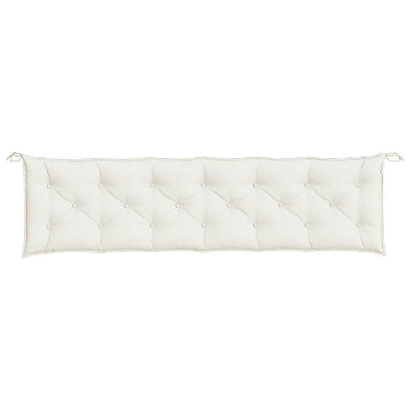 Ebern Designs Garden Bench Cushion 2.8" Fabric, 78.7" W x 19.7" D, Melange Cream