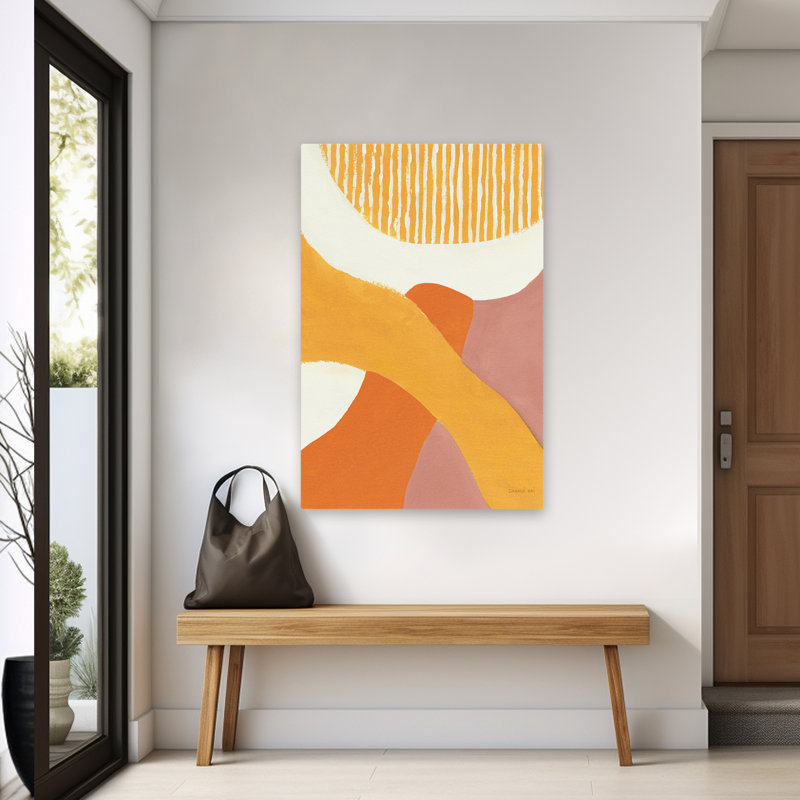 Abstrait et lignes, art abstrait rétro VI, H 60 po x l 40 po