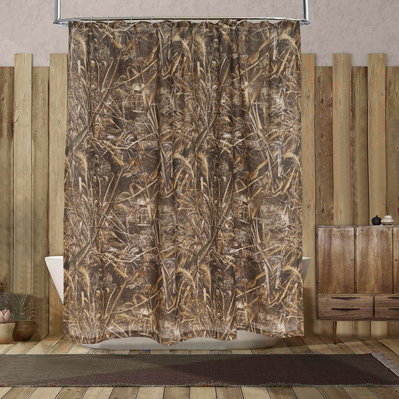 Rideau de douche camouflage et chasse 100% polycoton Realtree Max-5 72 po x 72 po