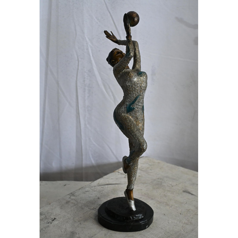 Sculpture féminine danseuse de ballet en bronze 8 po x 5 po x 23 po