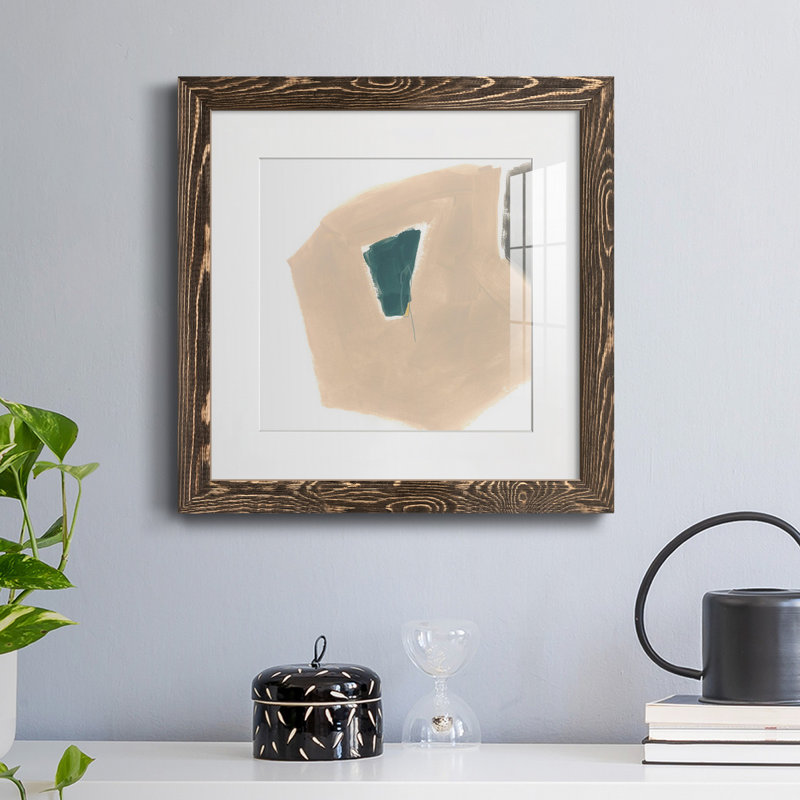 " Tilt I " Painting Print, Walnut, 34.5" H x 34.5" W x 1" D