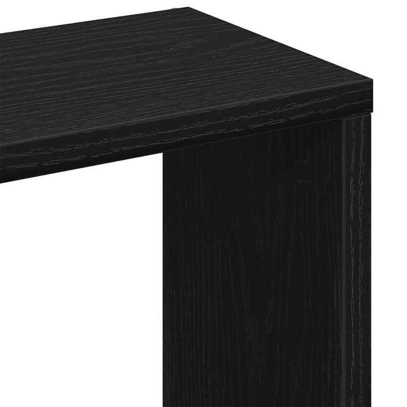 Wall Shelf 36X16x90 Cm Engineered Wood, Black Oak