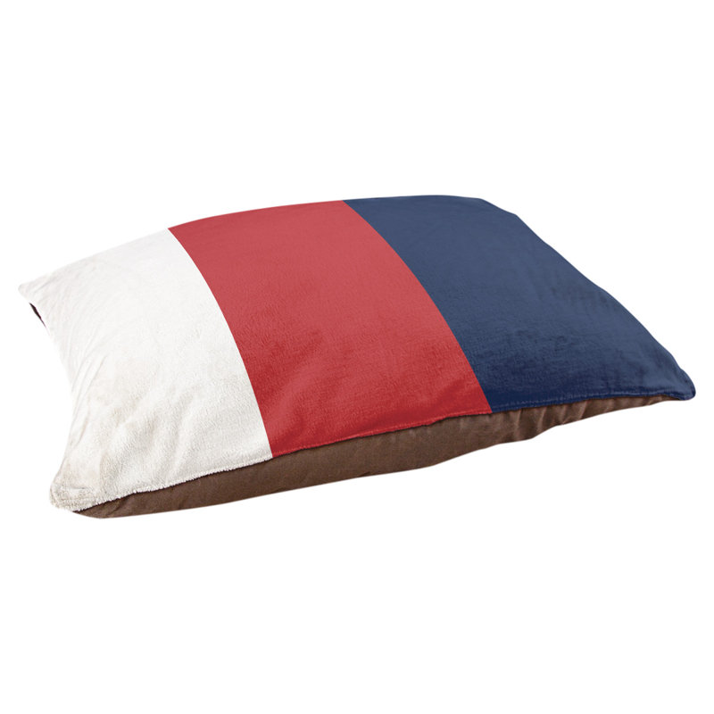 Coussin Detroit, White/Red/Navy Blue, Large ( 40" W x 30" D x 14" H)