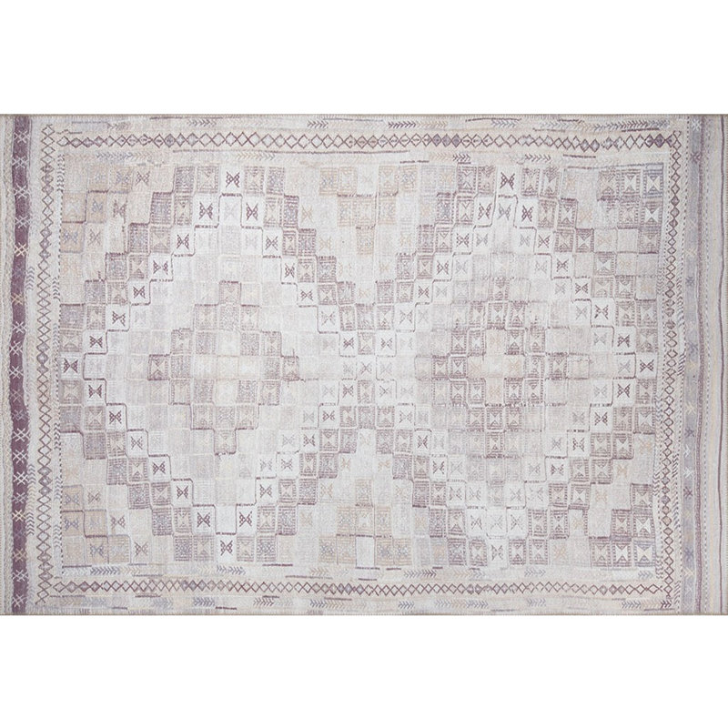 Luxurious Machine Washable Area Rug, 4.9 x 7.5 Feet, 100% Polyester, 1850 g/m², Pile Height: 0.2 inches | Eco-Friendly Recycled Poly Cotton Backing | Perfect for Living Room & Bedroom, Soft and Durable Design