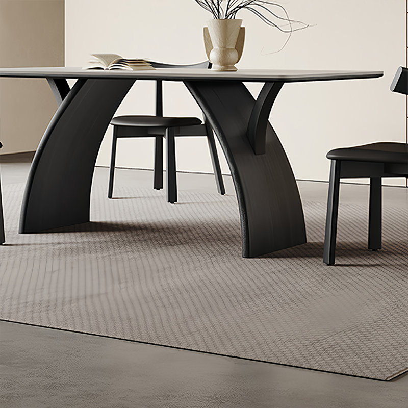 Ensemble de table et chaises de salle à manger rétro minimaliste, H 29,52 po x L 55,11 po x l 31,49 po
