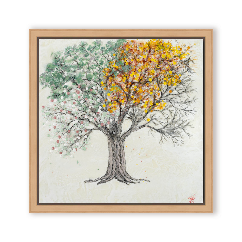 Nature Inspired "Changing Seasons" Canvas Wall Art By , 30" H x 30" W, Brown, Framed Print