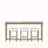 Frosted Glass Console Table With 3 Stools