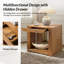 Table de bout moderne en bois l 24 po avec 1 tiroir caché Casella-1857659397
