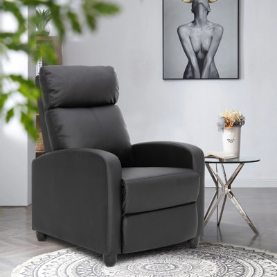 Fauteuil inclinable manuel en cuir 20 po