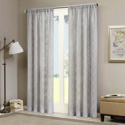 Diamond Sheer Window Curtain Panel(Only 1 Pc Panel)