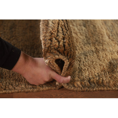 Brown/ Gold Abstract Area Rug 6x7