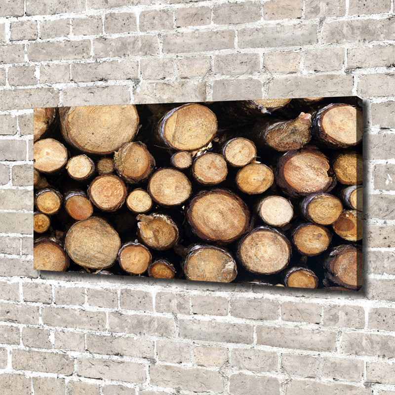 Logs Of Wood - No Frame Print on Canvas