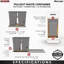 Poubelle escamotable Rev-A-Shelf avec fermeture en douceur, gris-101820385-101820387-101820388