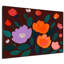 Impression d'art floral abstrait extra large - impression de fleur moderne orange vif pour la maison ou le bureau, très grand art mural encadré (assemblage requis)-119897016