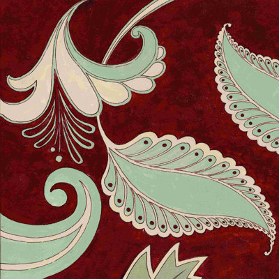 " Red Swirl Florals "