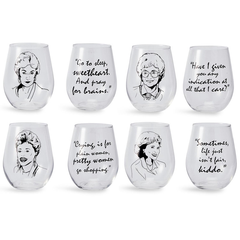 16 oz. Stemless Wine Glass Set
